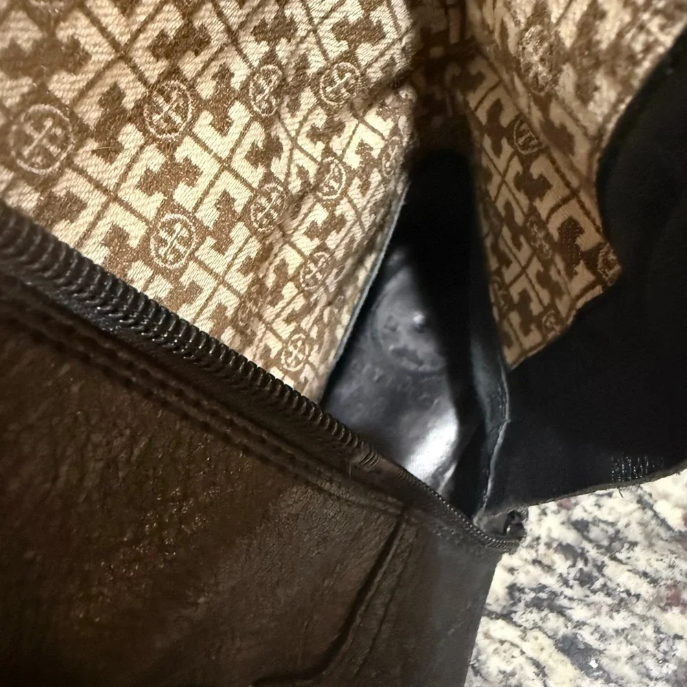 Tory Burch Kiernan Black Riding Boots 10M